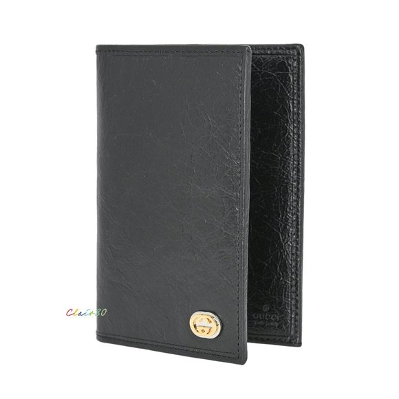 Gucci Handbags - Gucci Interlocking GG Vintage Effect Calfskin Passport Holder